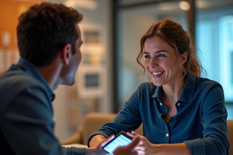 Coach trabajando con cliente